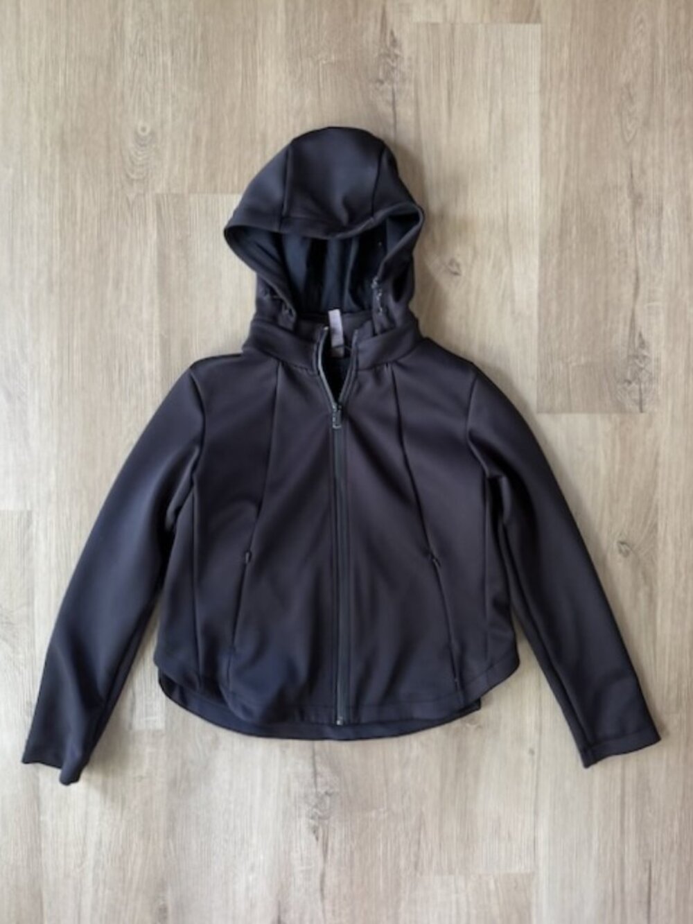 Alo Yoga Black Scuba Softshell Hoodie Jacket S